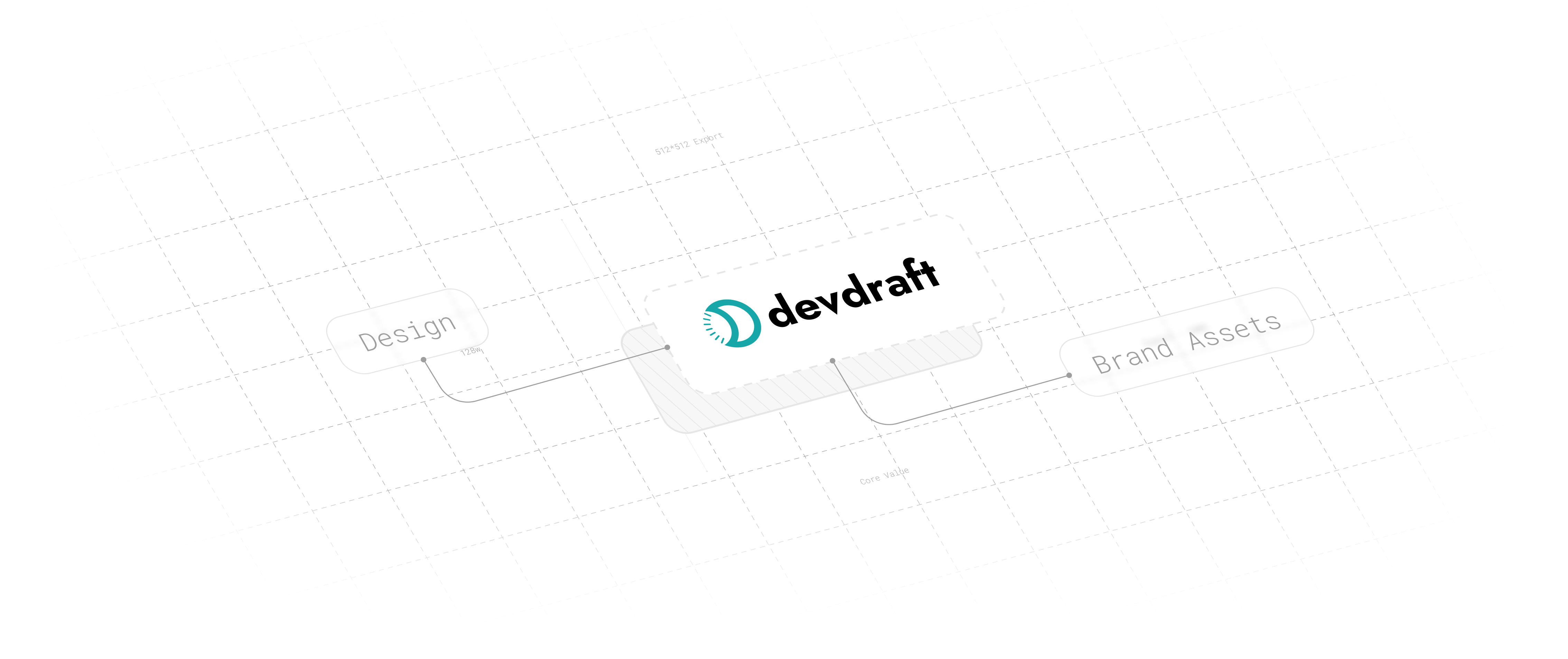 Visual overview of Devdraft brand system