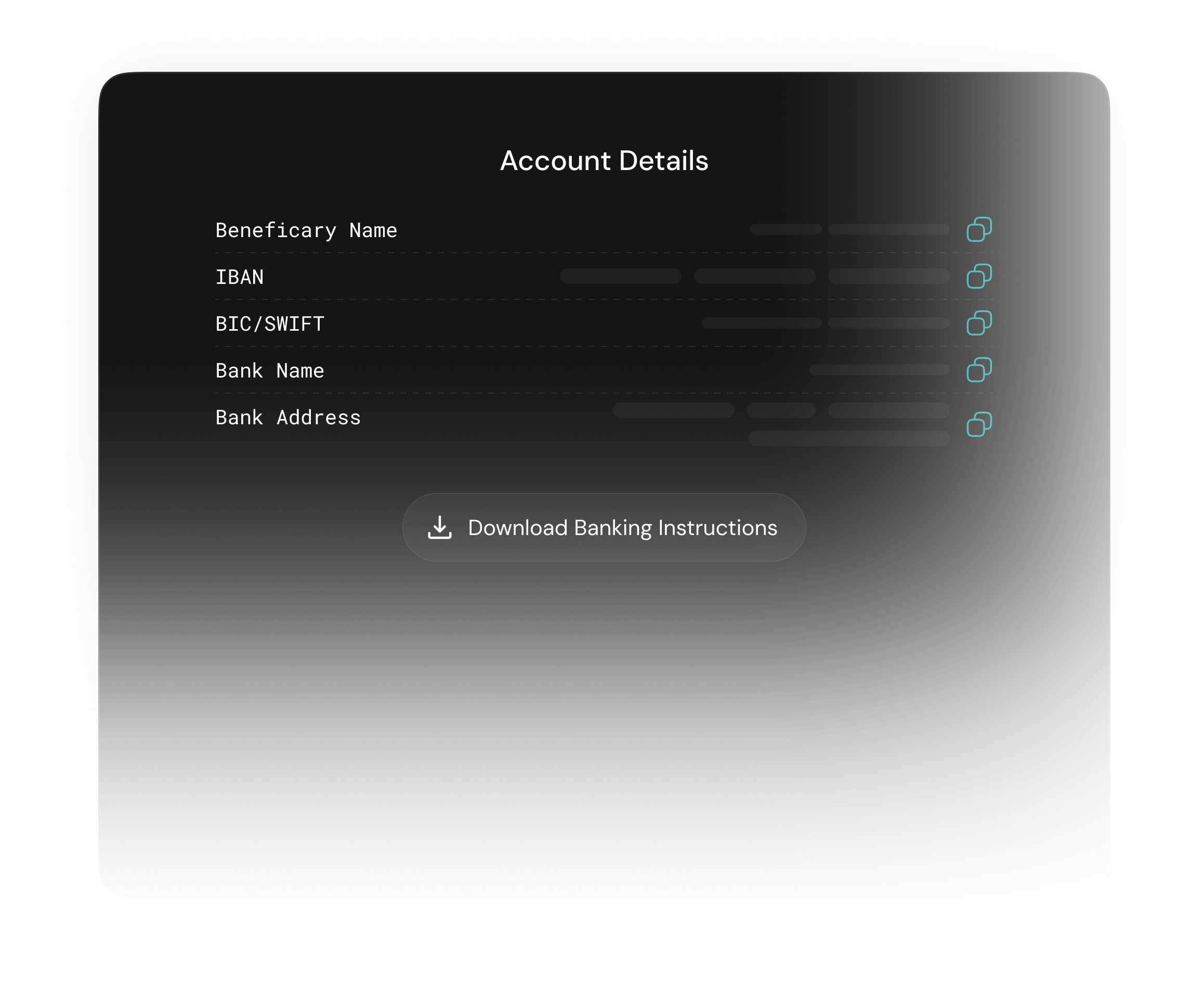 EUR Account Details