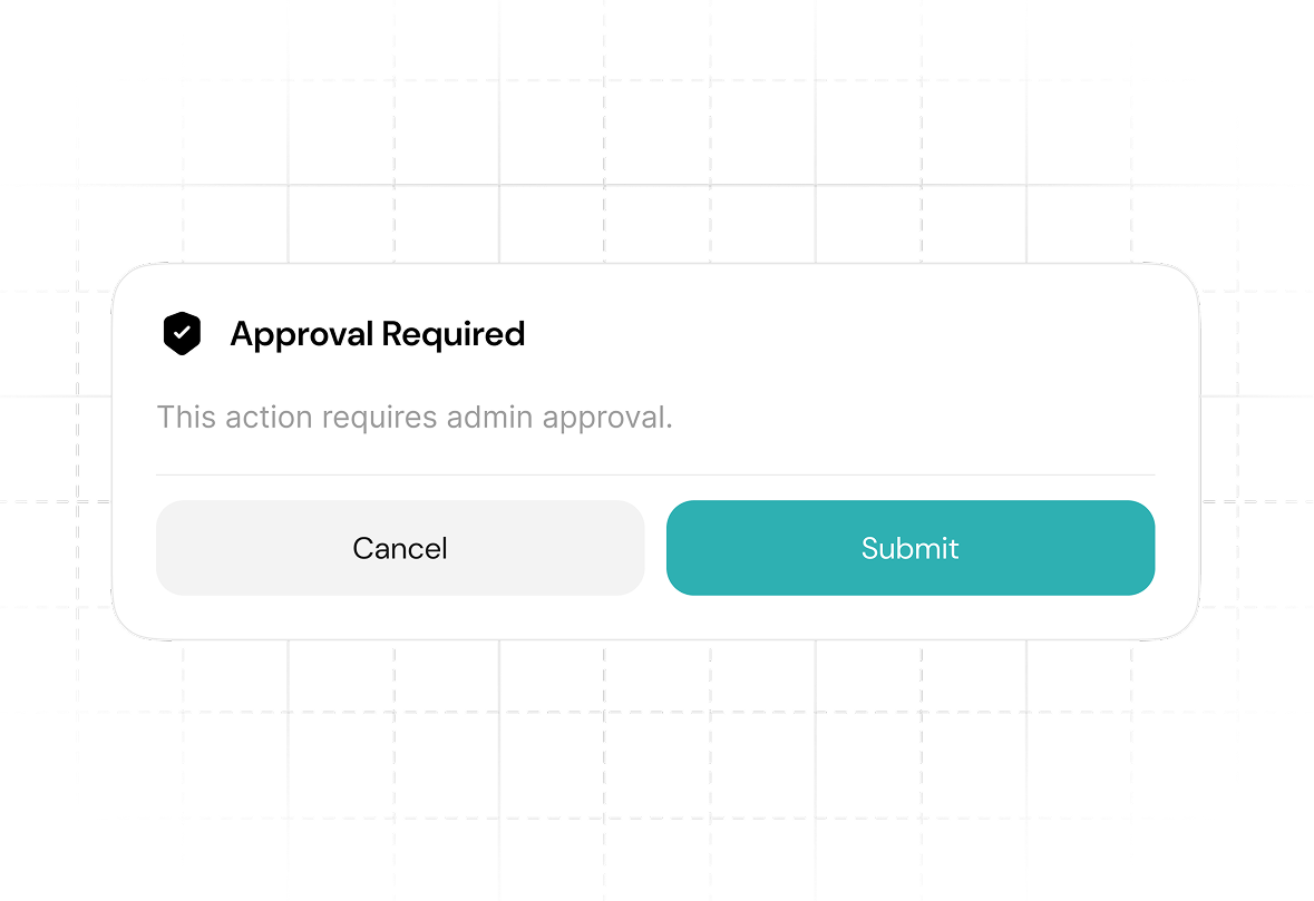 Approval workflows interface