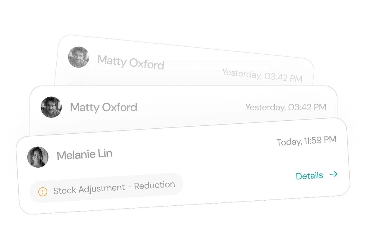Professional audit trails and reporting dashboard