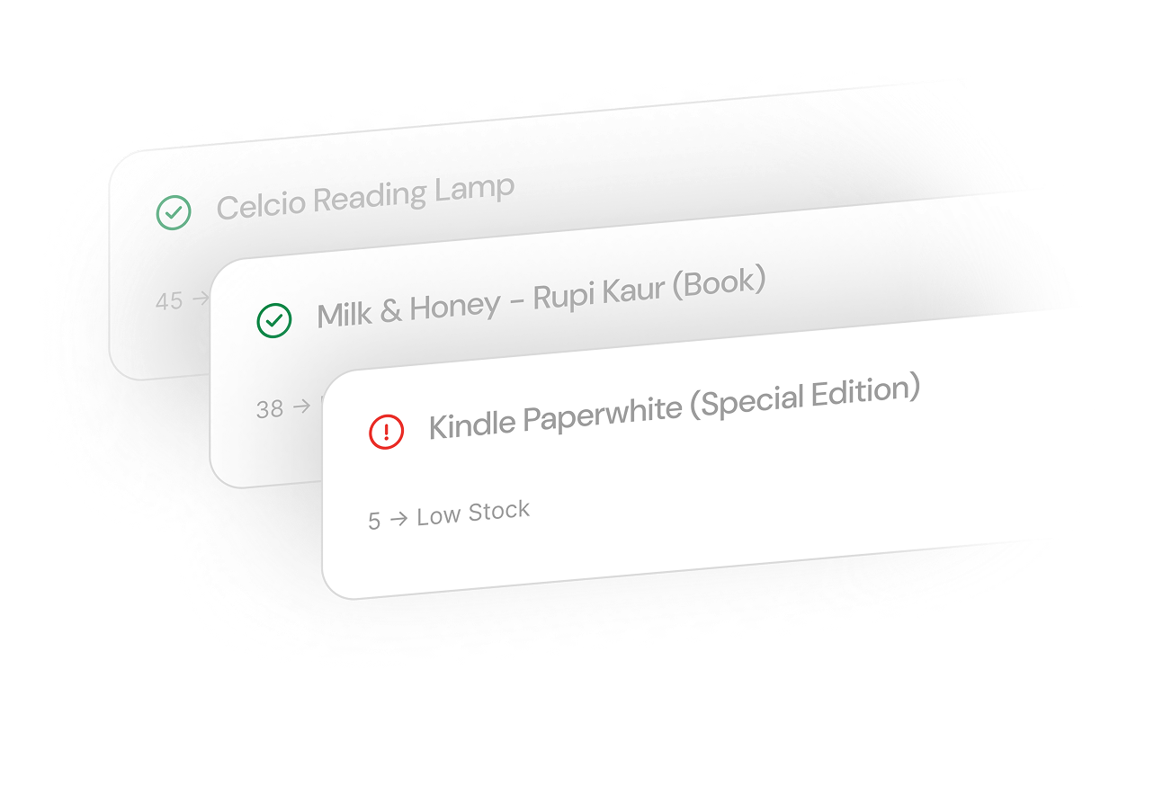 Real-time inventory tracking and alerts dashboard