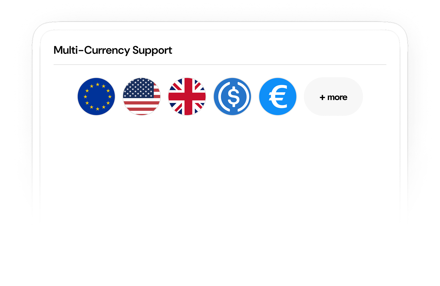 Multi-currency support flags