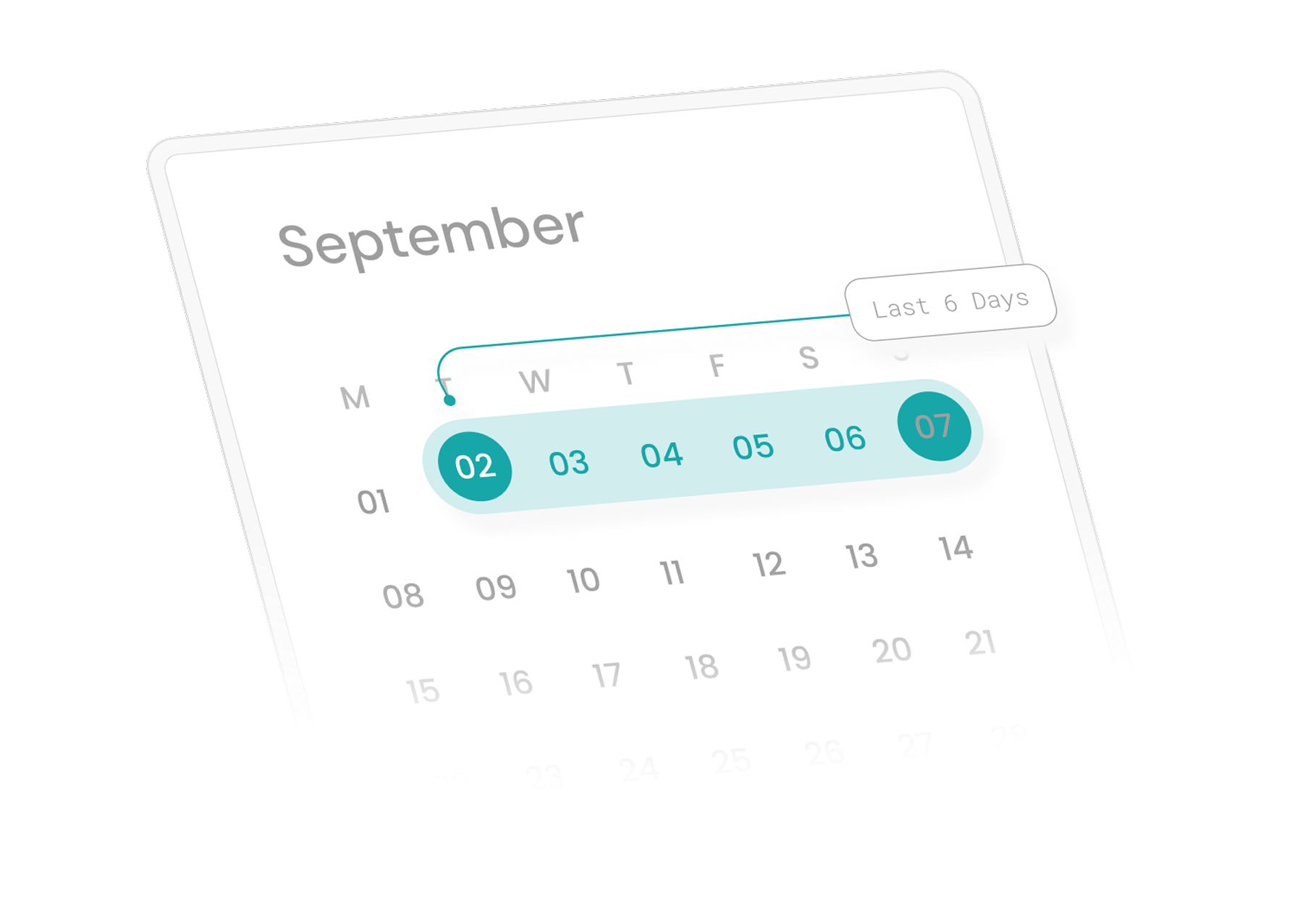 Date range filter interface